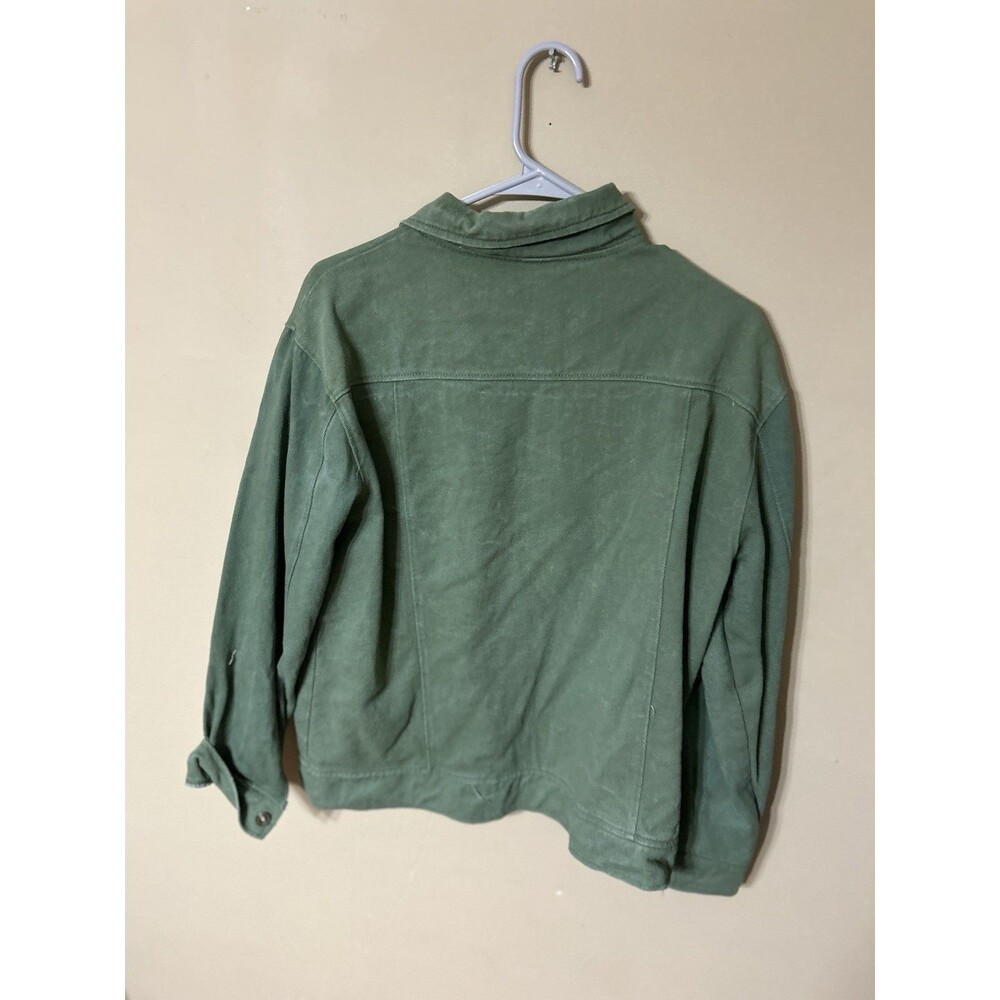 Green Button-Front Jacket XL Regular Fit - Picture 3 of 3
